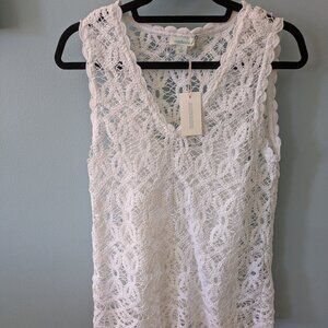 Sundance White Lace Khloe Tank Medium